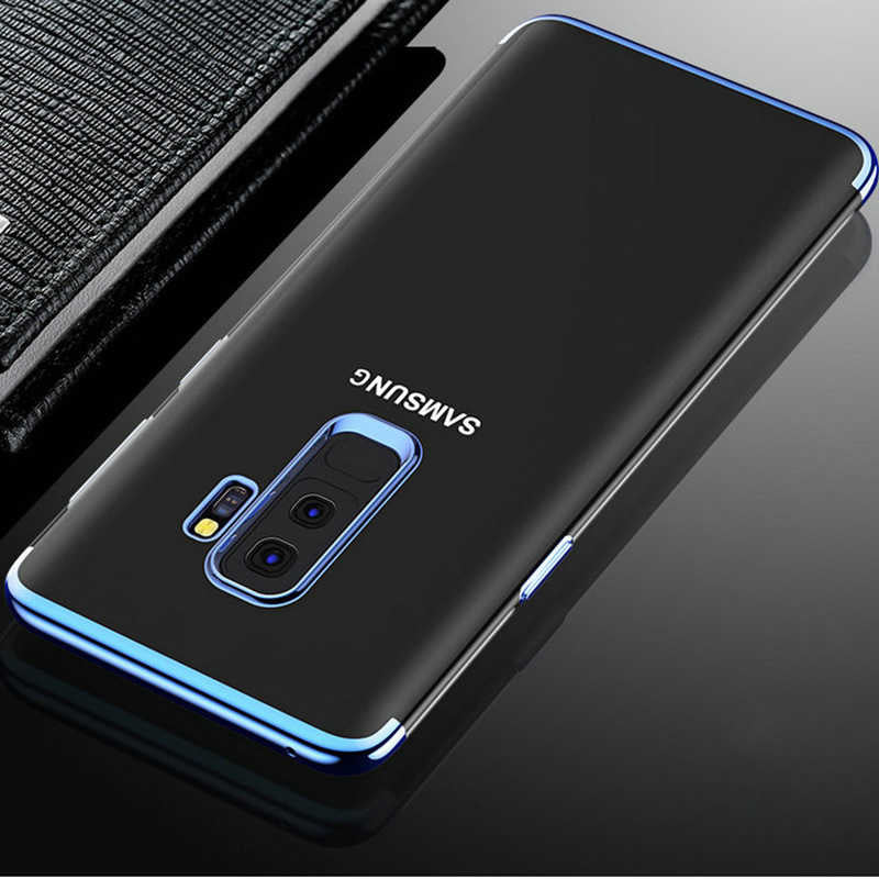 Galaxy A6 Plus 2018 Kılıf Zore Dört Köşeli Lazer Silikon Kapak
