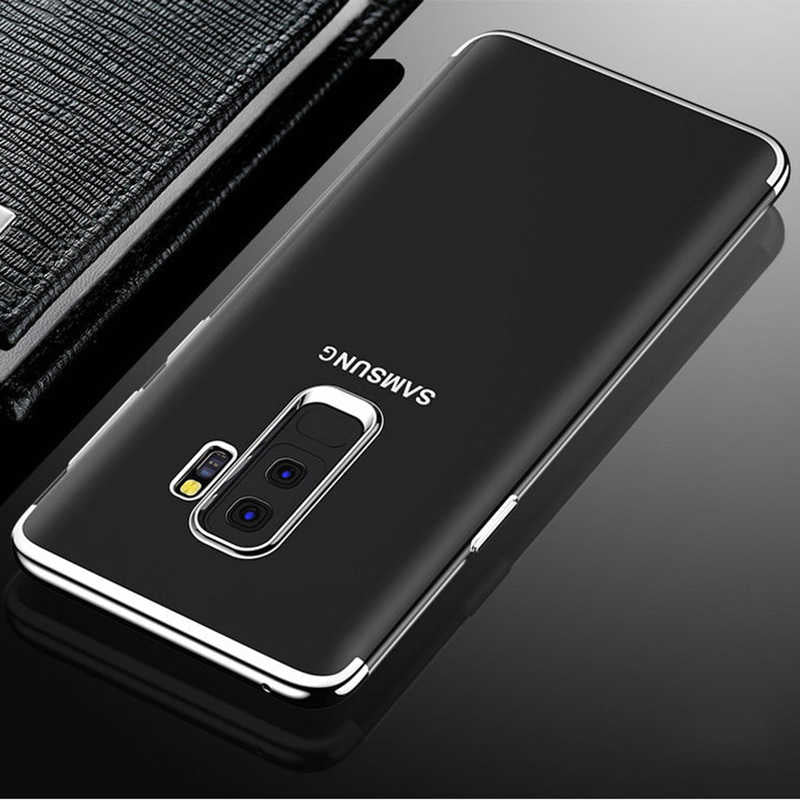 Galaxy A6 Plus 2018 Kılıf Zore Dört Köşeli Lazer Silikon Kapak