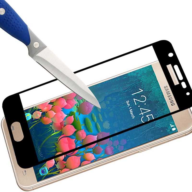 Galaxy A7 2017 Zore Kenarları Kırılmaya Dayanıklı Cam Ekran Koruyucu