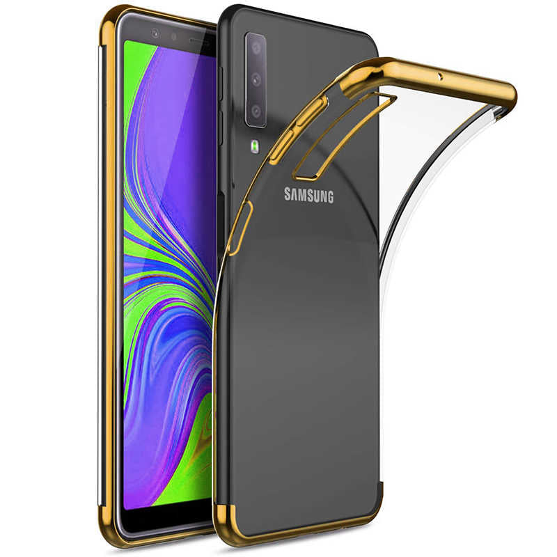 Galaxy A7 2018 Kılıf Zore Dört Köşeli Lazer Silikon Kapak