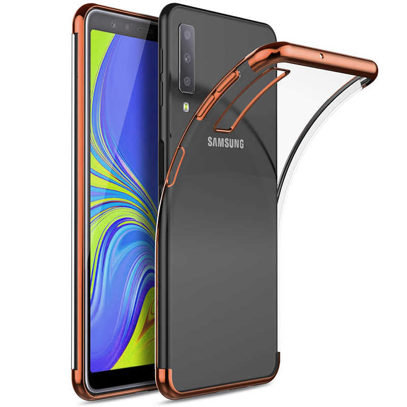 Galaxy A7 2018 Kılıf Zore Dört Köşeli Lazer Silikon Kapak
