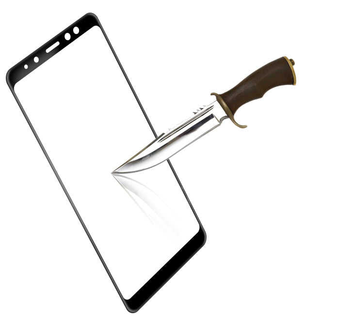Galaxy A8 2018 Zore Ekranı Tam Kaplayan Düz Cam Koruyucu