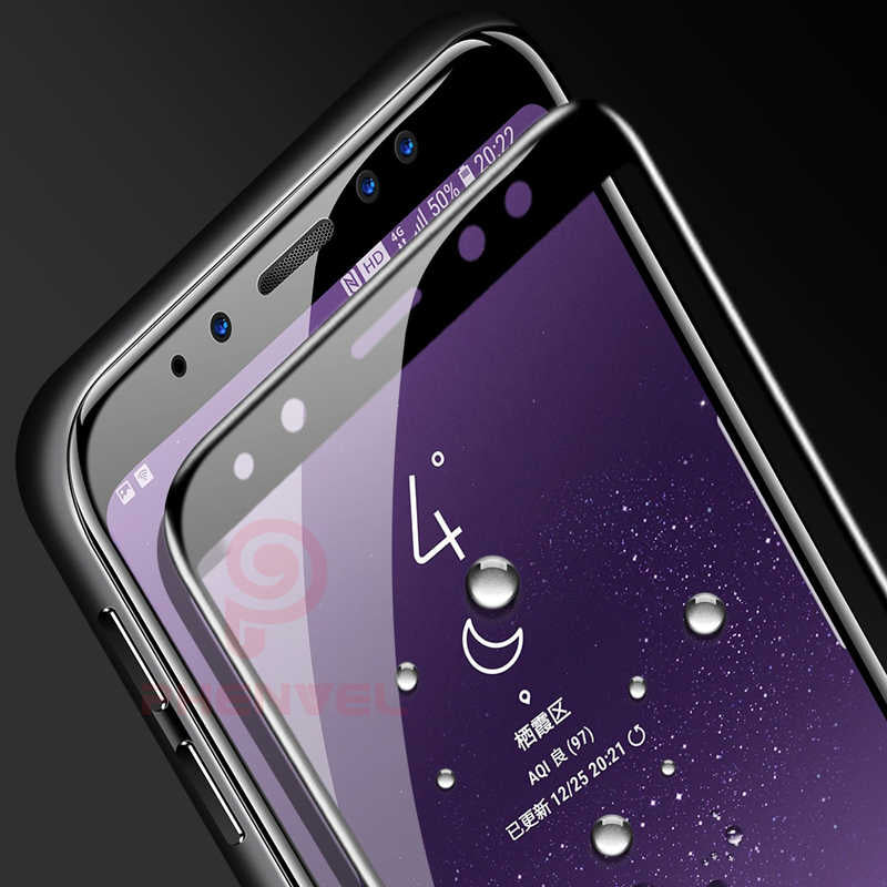 Galaxy A8 2018 Zore Kenarları Kırılmaya Dayanıklı Cam Ekran Koruyucu