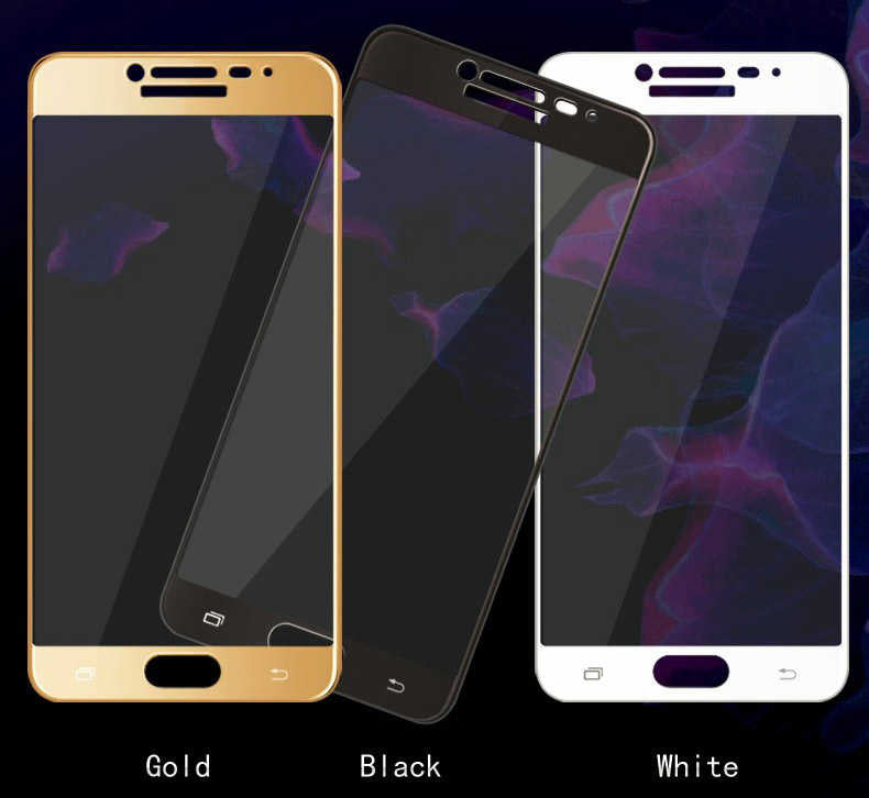 Galaxy C5 Pro Zore Ekranı Tam Kaplayan Düz Cam Koruyucu