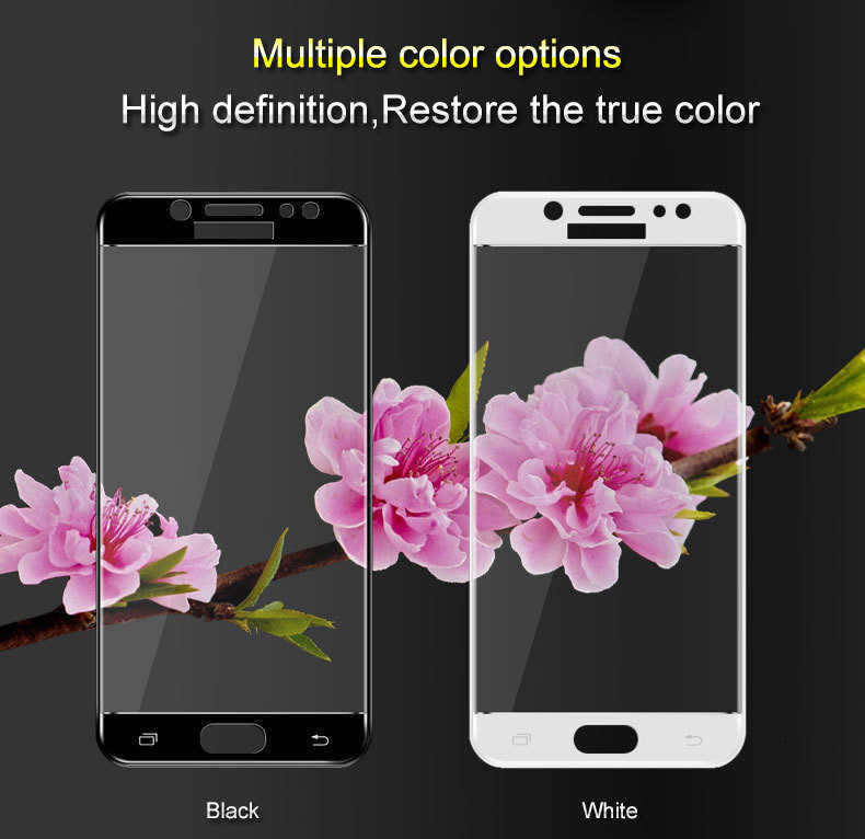 Galaxy C8 Zore Ekranı Tam Kaplayan Düz Cam Koruyucu