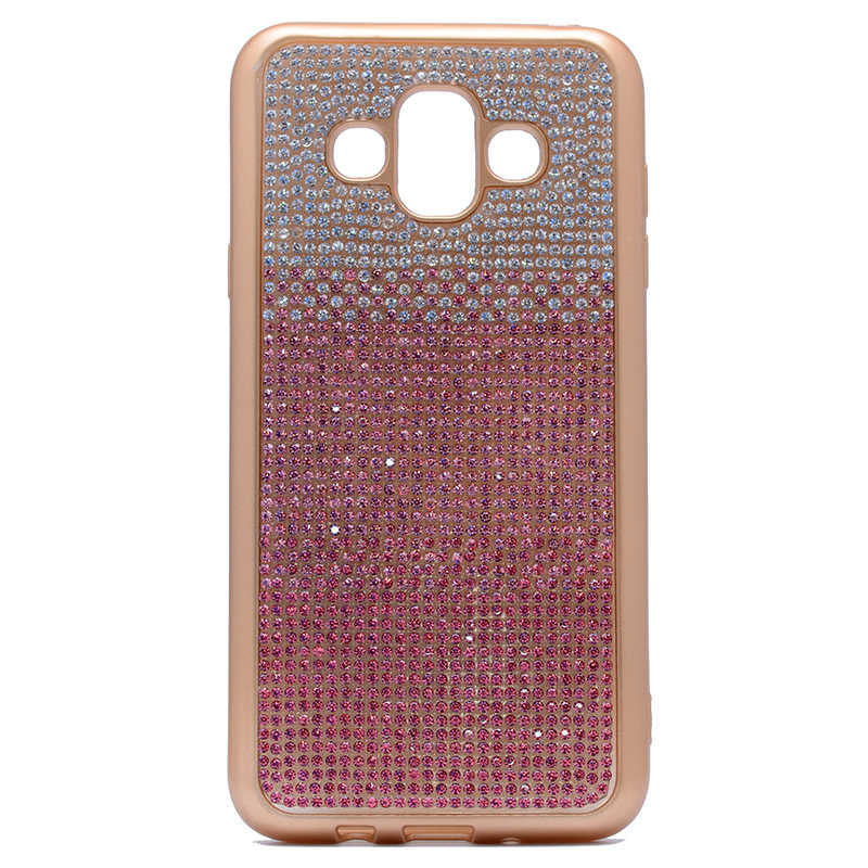 Galaxy J7 Duo Kılıf Zore Mat Lazer Taşlı Silikon