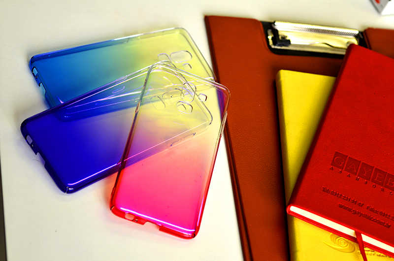 Galaxy J8 Kılıf Zore Renkli Transparan Kapak