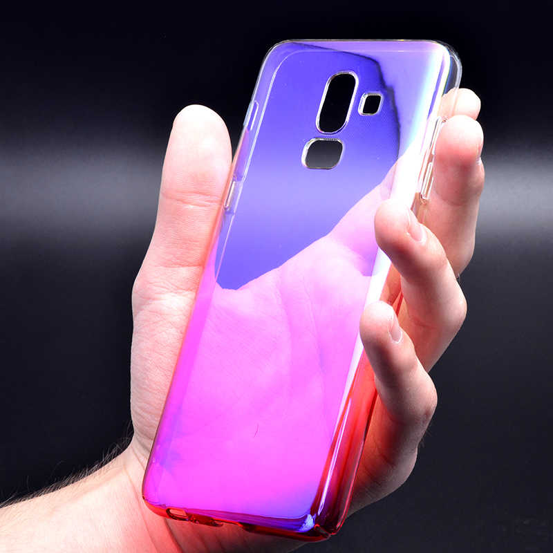 Galaxy J8 Kılıf Zore Renkli Transparan Kapak