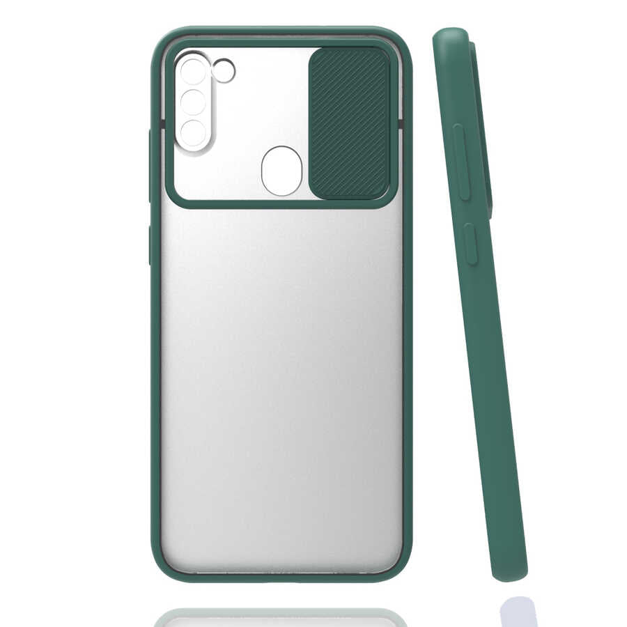 Galaxy M11 Kılıf Zore Lensi Kapak