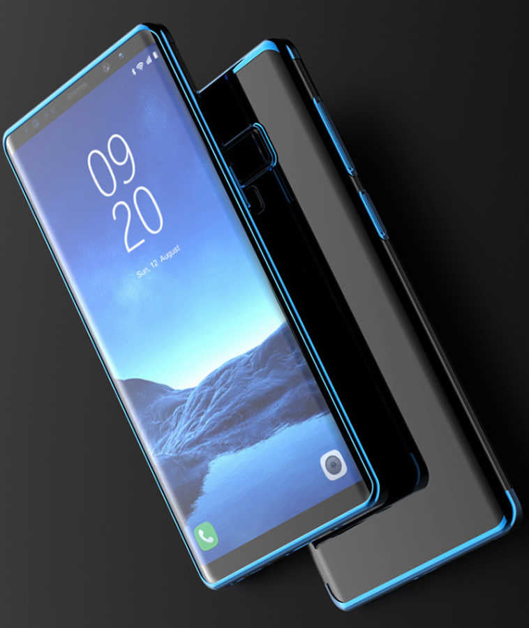 Galaxy Note 9 Kılıf Zore Dört Köşeli Lazer Silikon Kapak