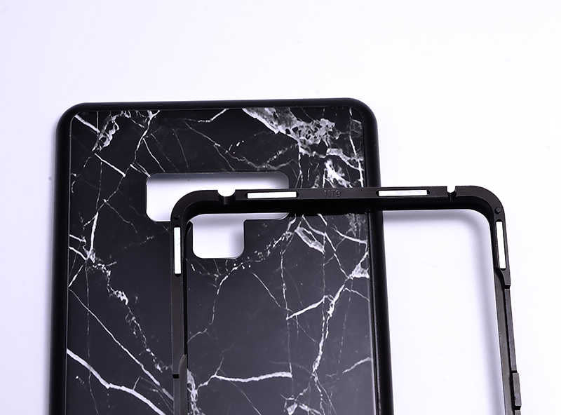 Galaxy Note 9 Kılıf Zore Mermerli Devrim Cam Kapak