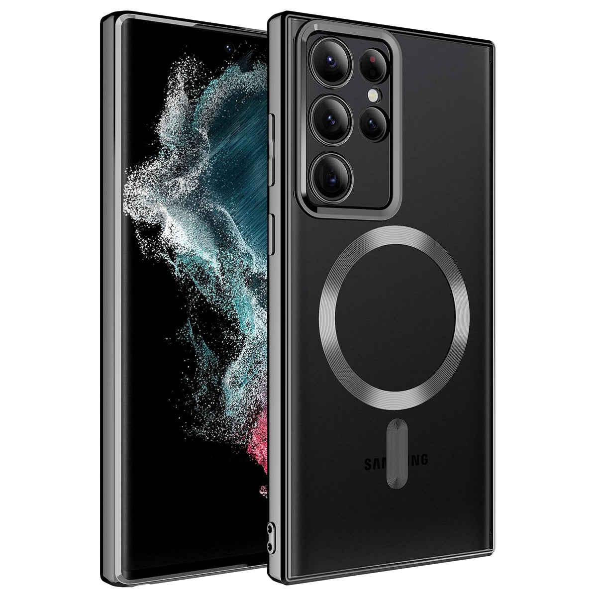 Galaxy S22 Ultra Kılıf M-safe Wireless Şarj Özellikli Zore Setro Silikon