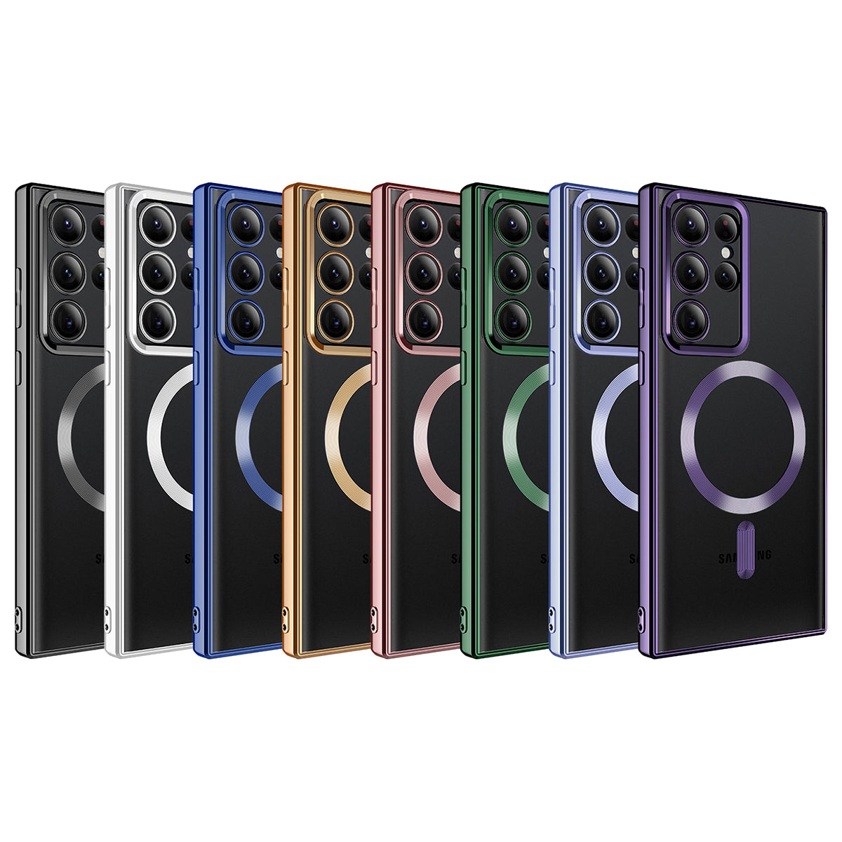 Galaxy S22 Ultra Kılıf M-safe Wireless Şarj Özellikli Zore Setro Silikon