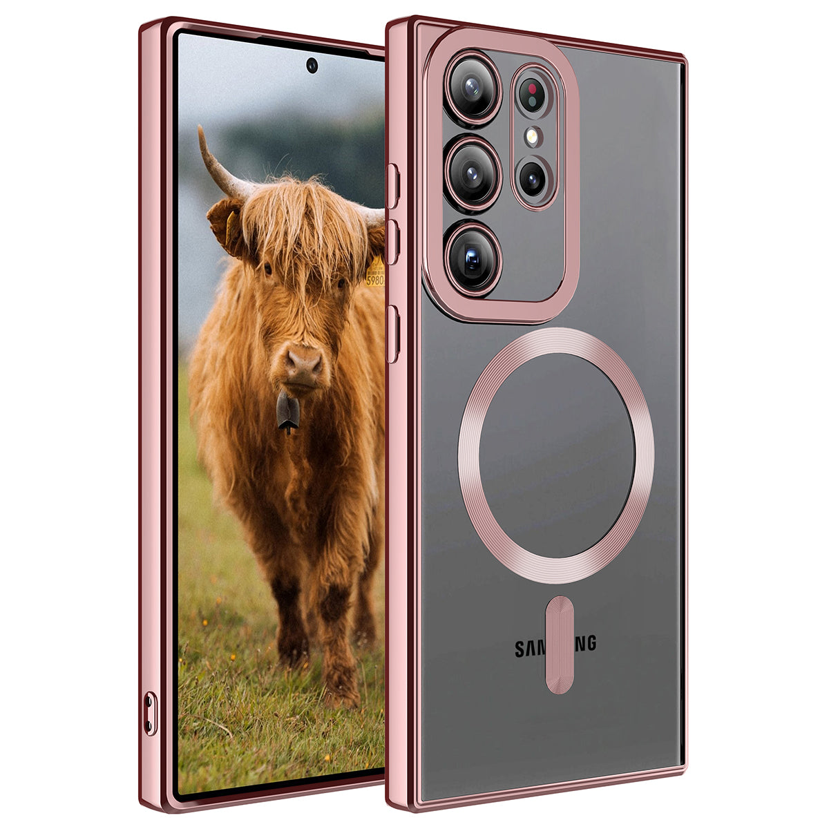 Galaxy S23 Ultra Kılıf M-safe Wireless Şarj Özellikli Zore Setro Silikon