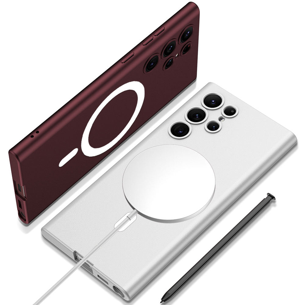 Galaxy S23 Ultra Kılıf Wireless Şarj Özellikli Zore Kıpta M-safe Silikon Kapak