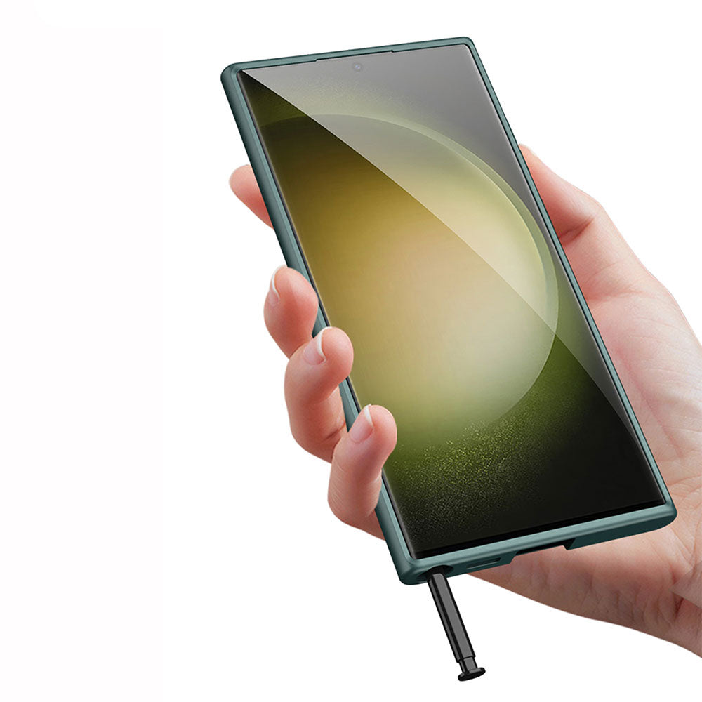 Galaxy S23 Ultra Kılıf Wireless Şarj Özellikli Zore Kıpta M-safe Silikon Kapak