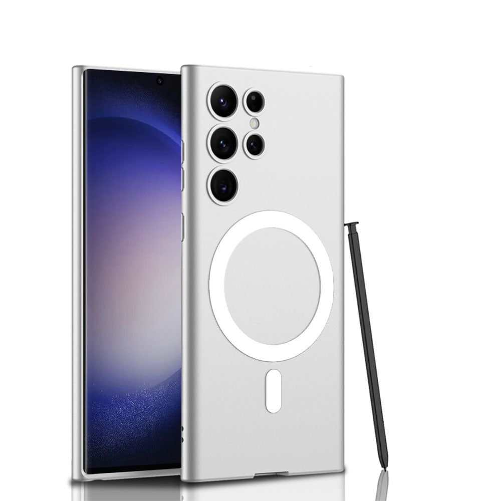 Galaxy S23 Ultra Kılıf Wireless Şarj Özellikli Zore Kıpta M-safe Silikon Kapak