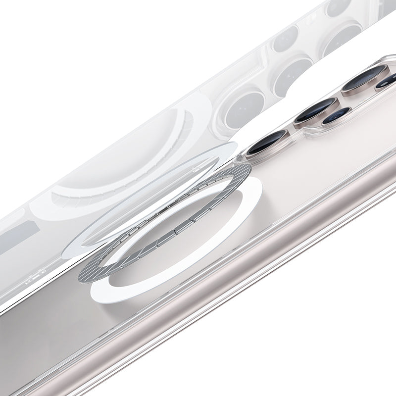 Galaxy S24 Plus Kılıf M-safe Şarj Özellikli Airbagli Şeffaf Benks LucentPro Serisi Kapak