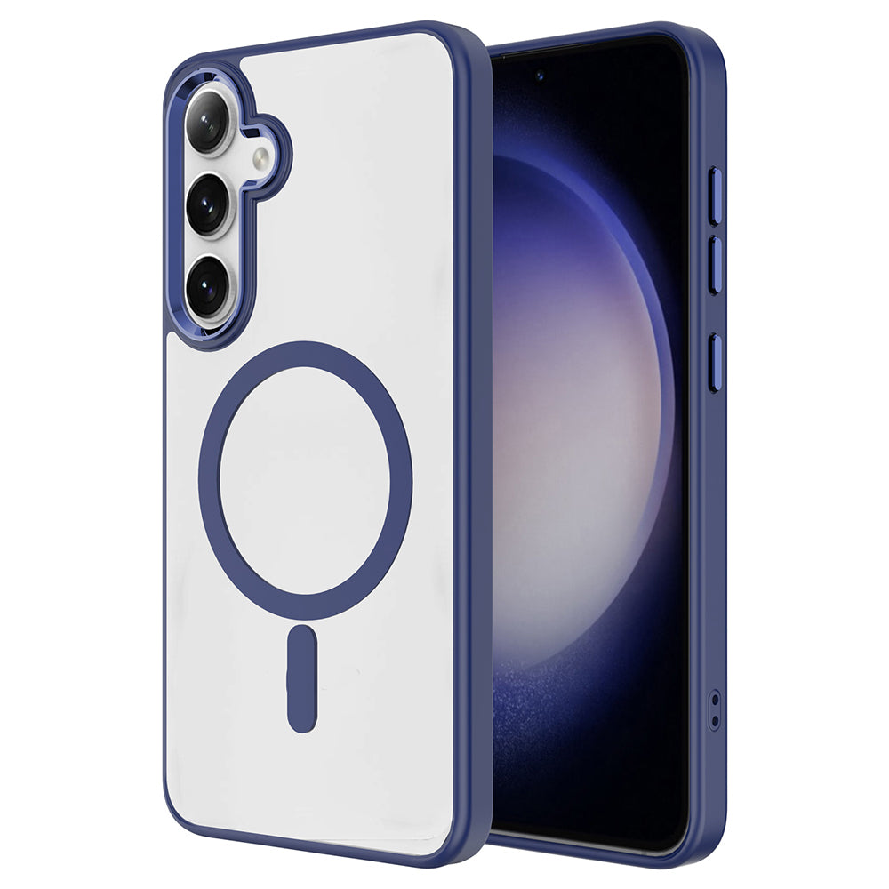 Galaxy S25 Kılıf M-safe Şarj Özellikli Zore Krom M-safe Silikon Kapak