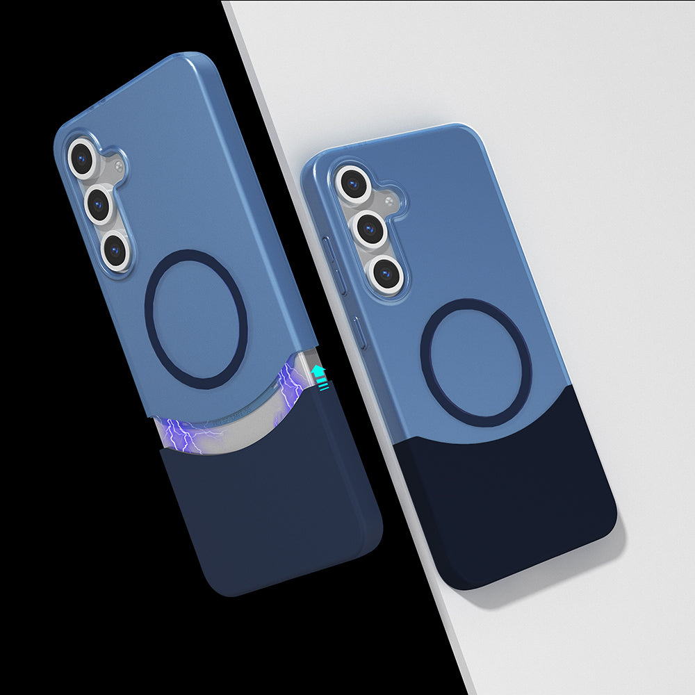 Galaxy S25 Plus Kılıf M-Safe Şarj Özellikli Mıknatıslı Zore Duble Kapak