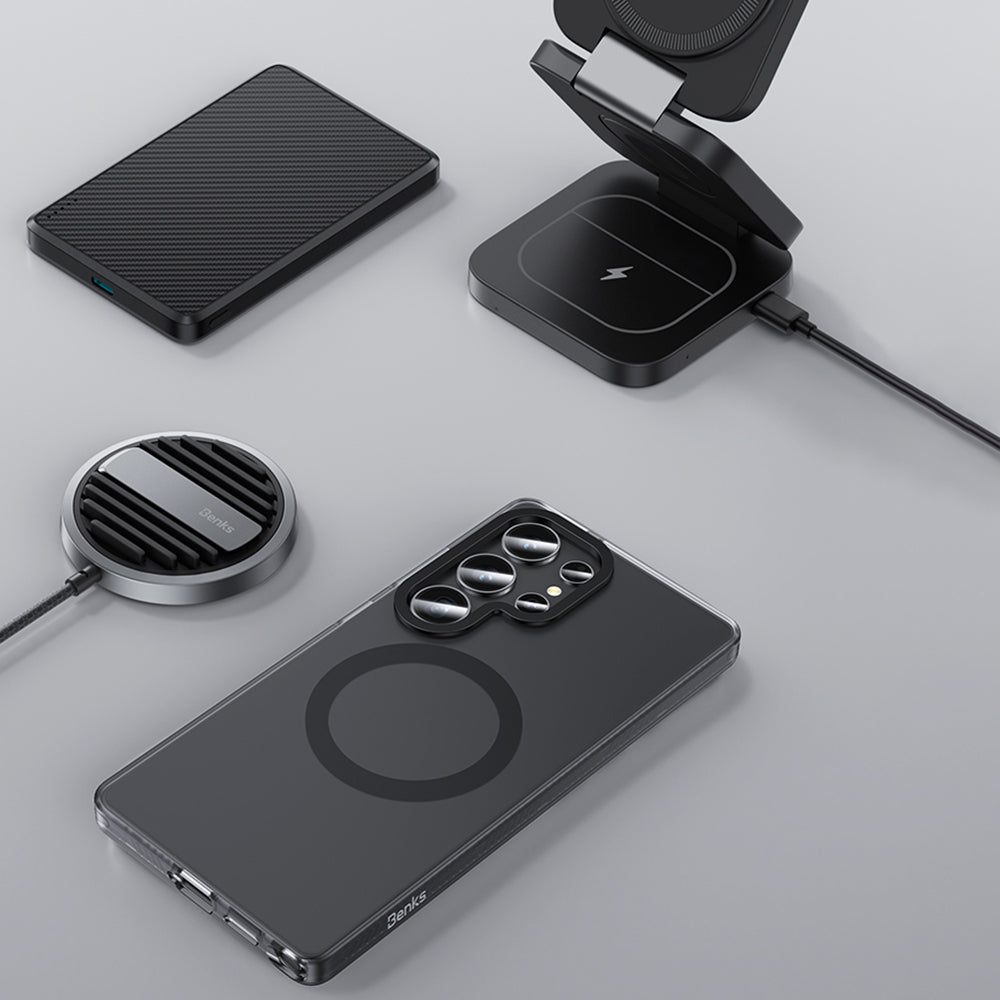 Galaxy S25 Ultra Kılıf M-safe Şarj Özellikli Benks Lucid Armor Kapak