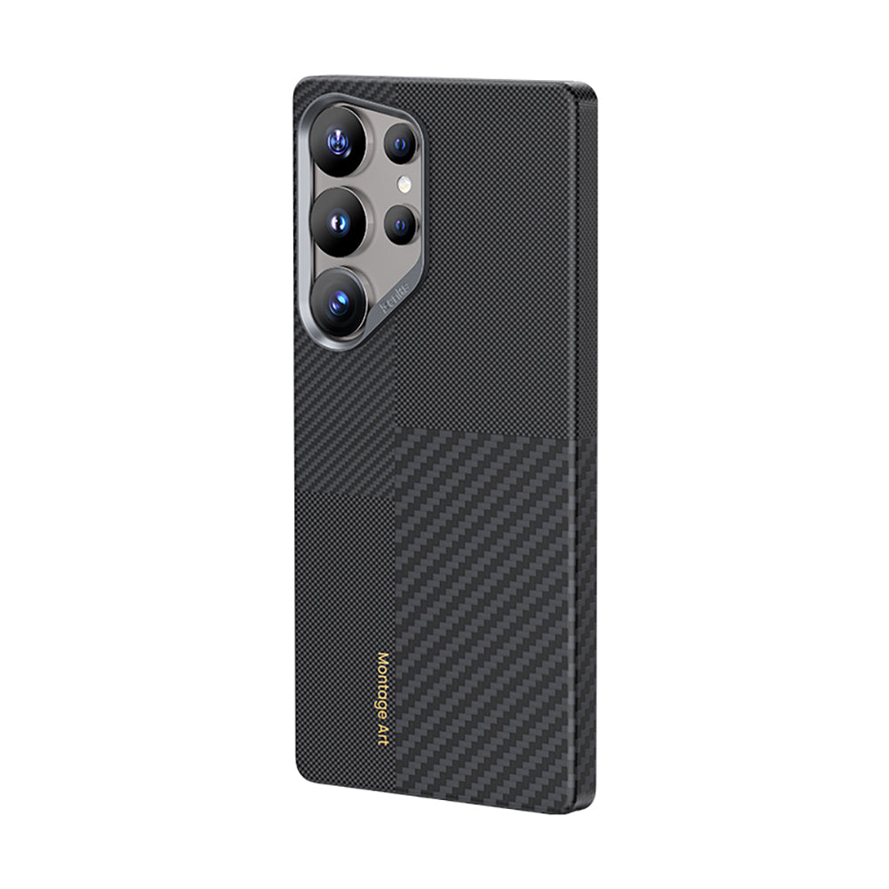 Galaxy S25 Ultra Kılıf M-safe Şarj Özellikli Karbon Fiber Benks Montage ArmorAir Kevlar Kapak