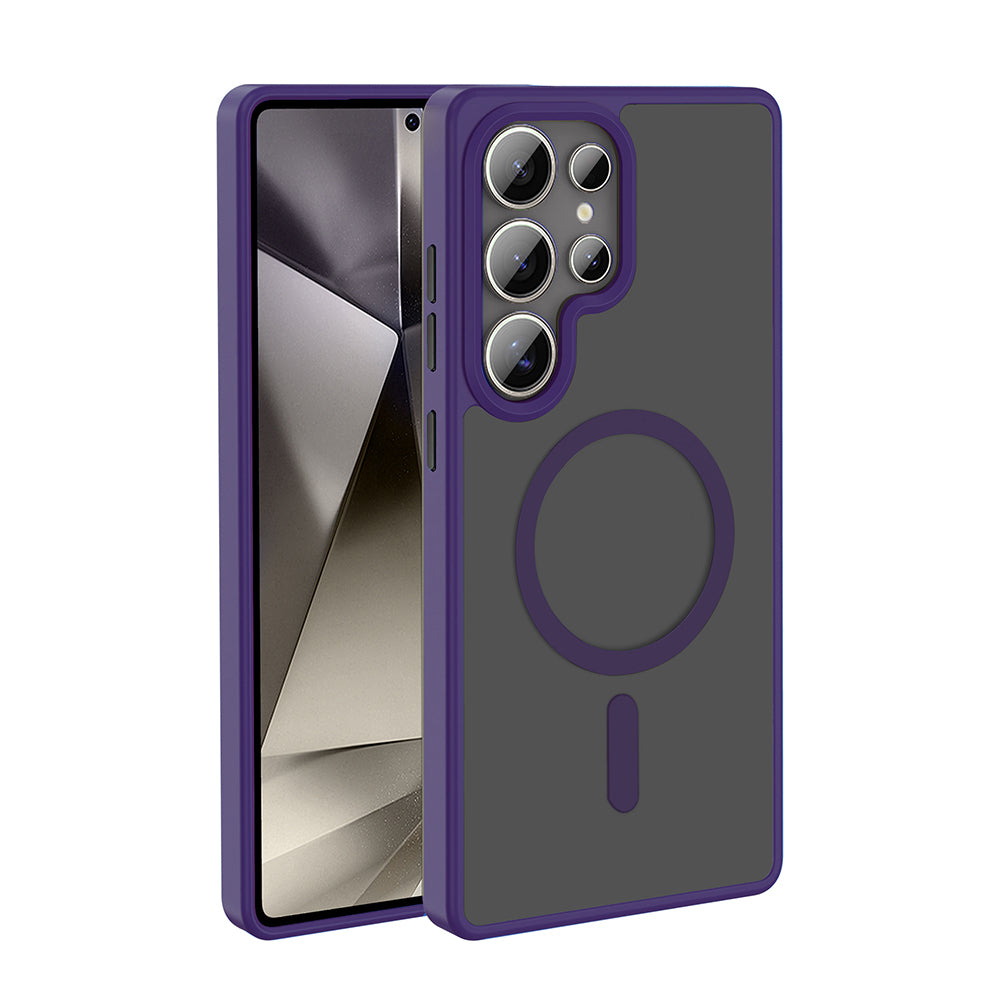 Galaxy S25 Ultra Kılıf M-safe Şarj Özellikli Mat Arka Yüzey Zore Sio Kapak