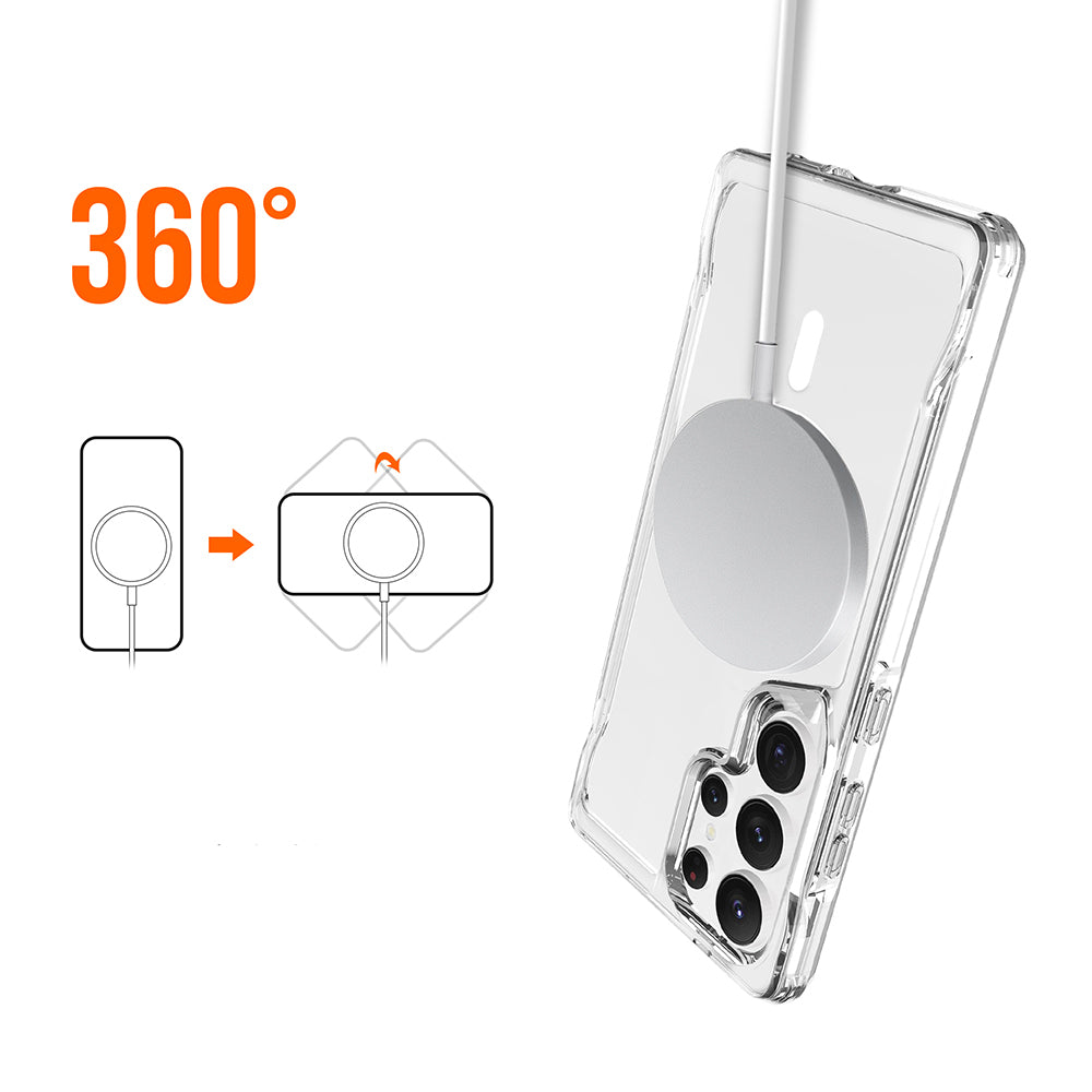 Galaxy S25 Ultra Kılıf Zore M-safe Şarj Özellikli T-Max M-safe Kapak