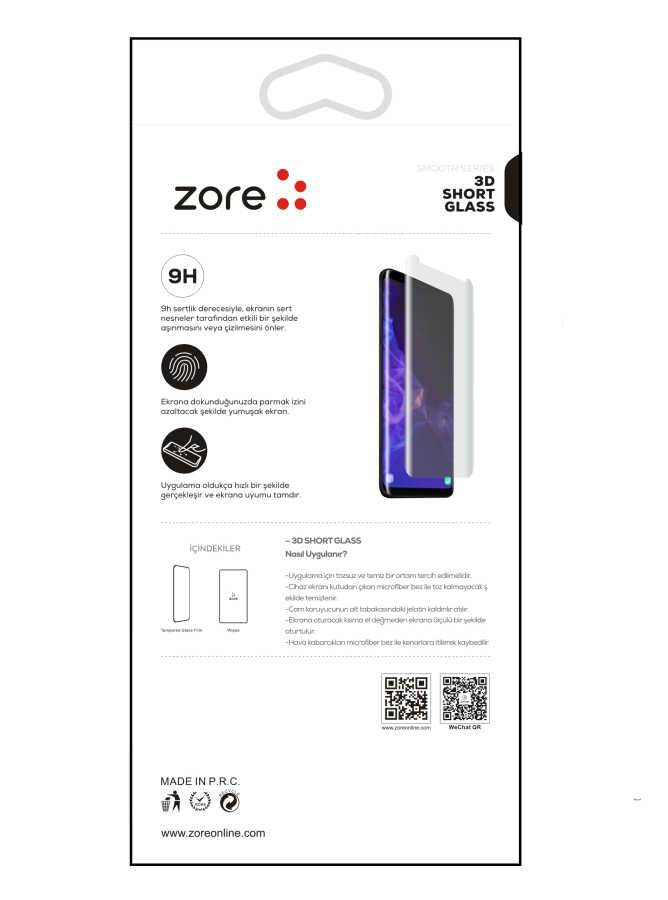 Galaxy S7 Edge Zore 3D Short Glass Ekran Koruyucu