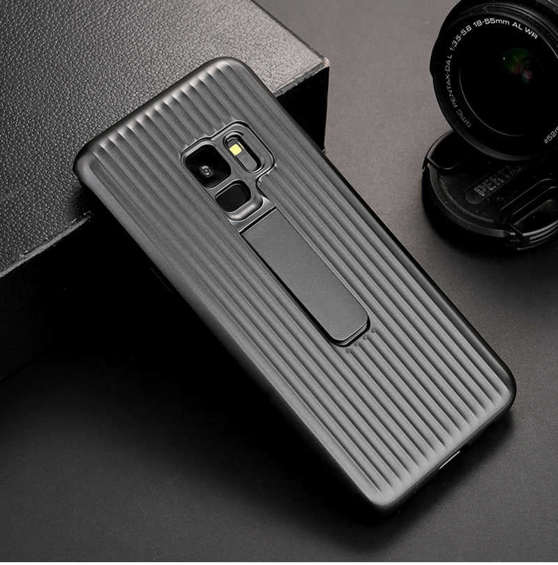 Galaxy S9 Plus Kılıf Zore Wave Standlı Mıknatıslı Kapak