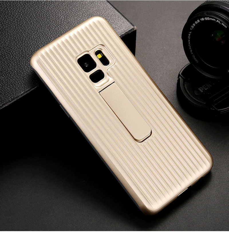Galaxy S9 Plus Kılıf Zore Wave Standlı Mıknatıslı Kapak
