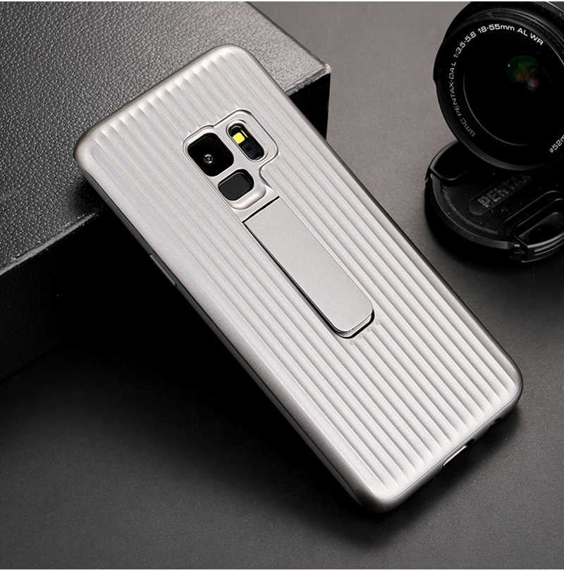 Galaxy S9 Plus Kılıf Zore Wave Standlı Mıknatıslı Kapak