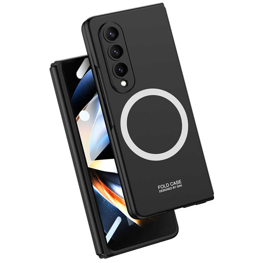 Galaxy Z Fold 4 Kılıf Wireless Şarj Özellikli Zore Kıpta M-safe Kapak