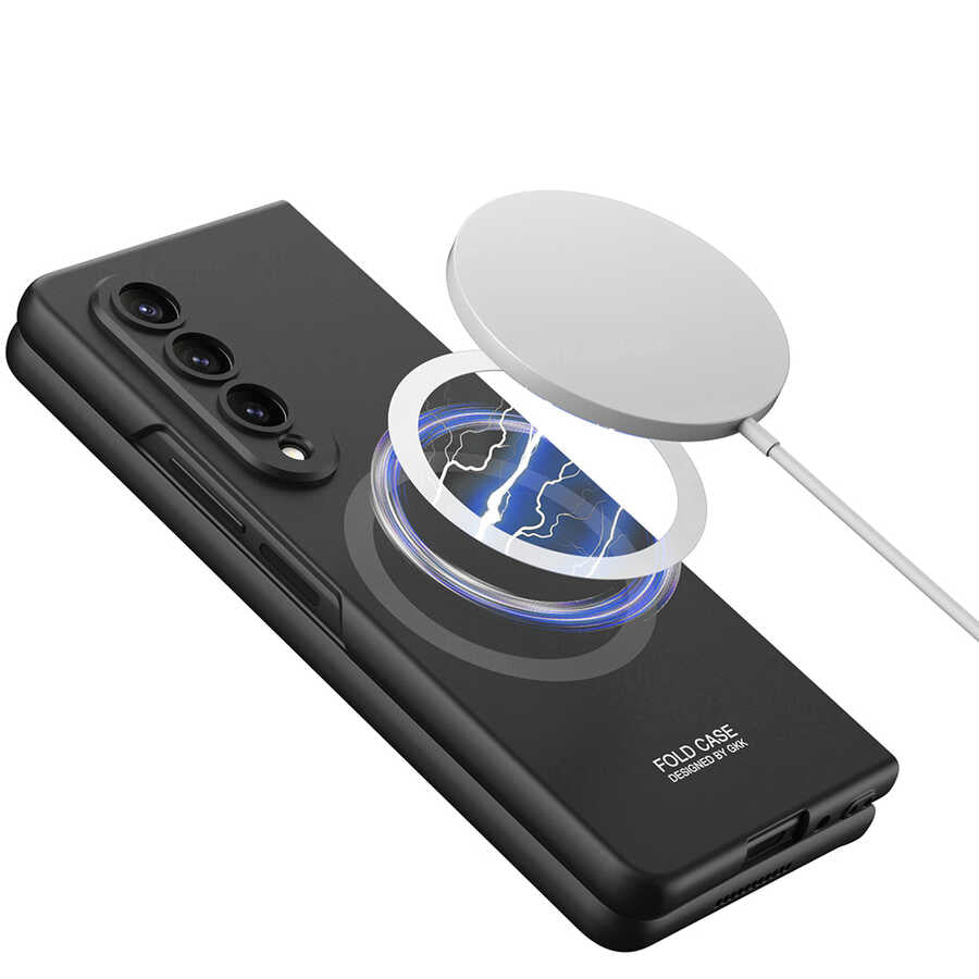 Galaxy Z Fold 4 Kılıf Wireless Şarj Özellikli Zore Kıpta M-safe Kapak