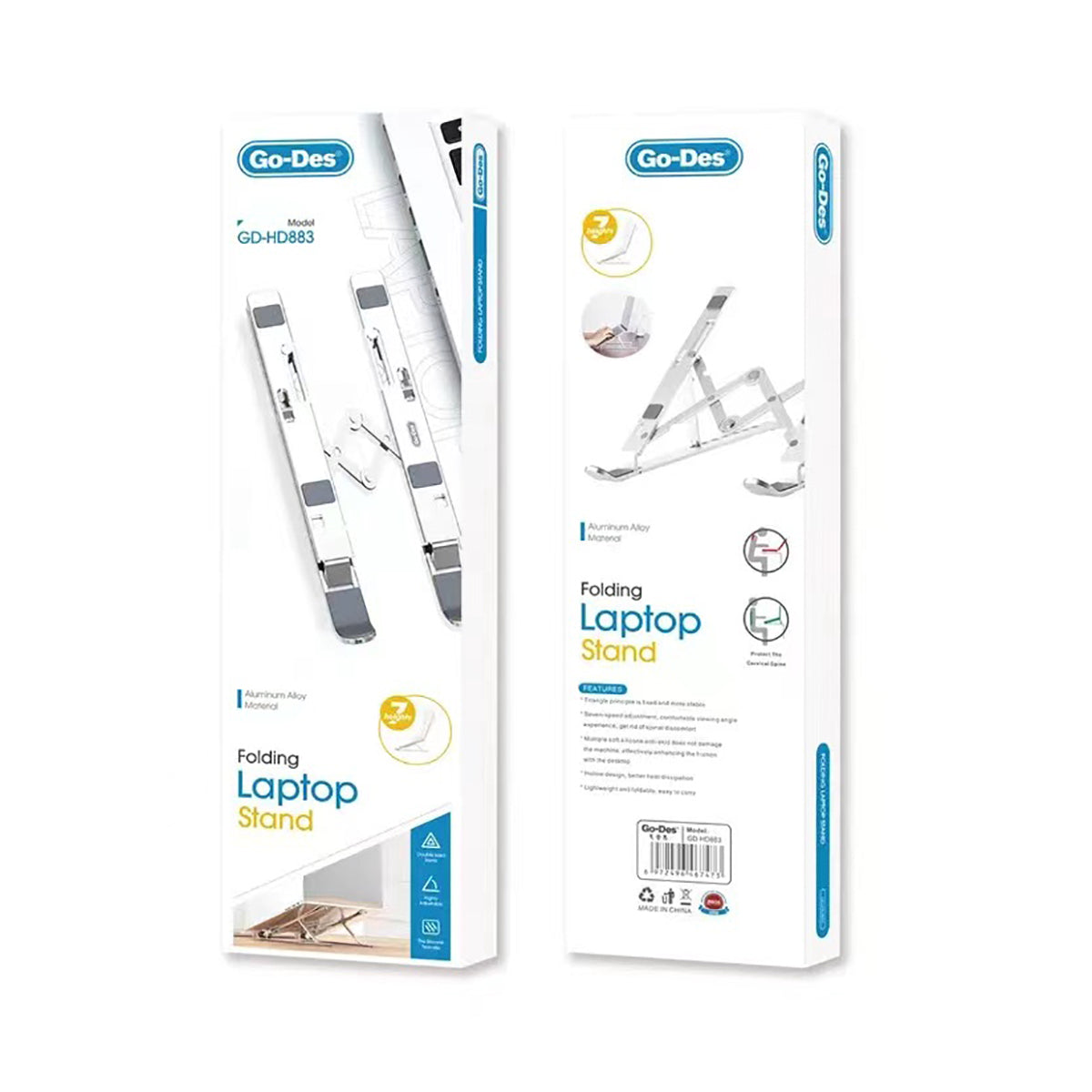 Go Des GD-HD883 Çok Fonksiyonlu 7 Kademeli Ayarlanabilir Dizüstü Laptop Standı