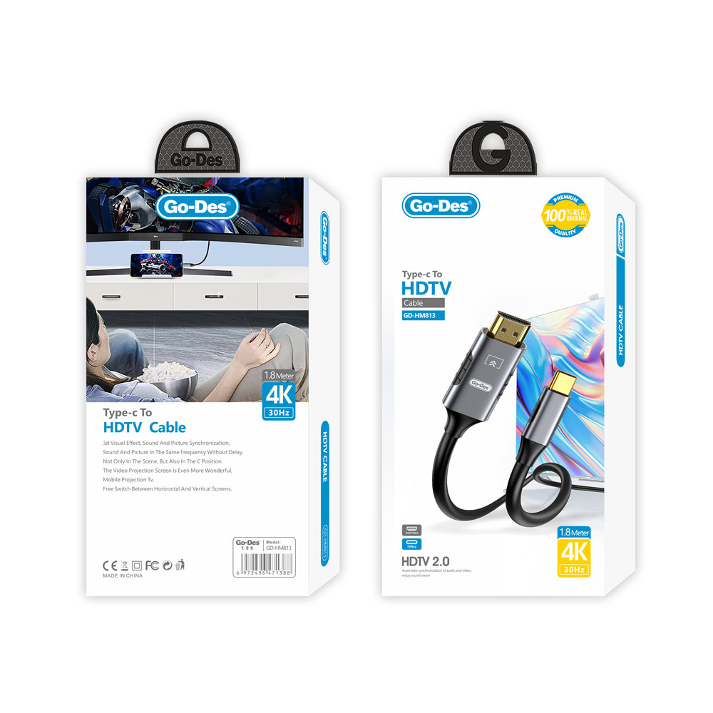 Go Des GD-HM813 Type-C to HDTV Kablo 1.8M