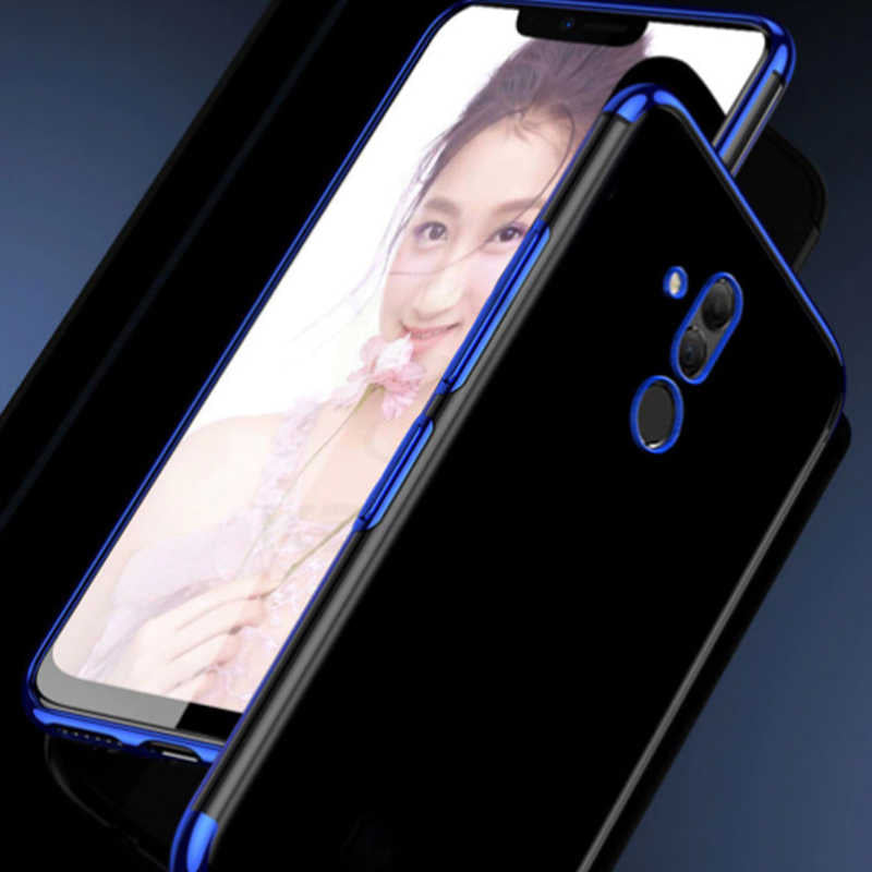 Huawei Mate 20 Lite Kılıf Zore Dört Köşeli Lazer Silikon Kapak