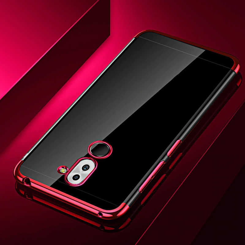 Huawei Mate 20 Lite Kılıf Zore Dört Köşeli Lazer Silikon Kapak