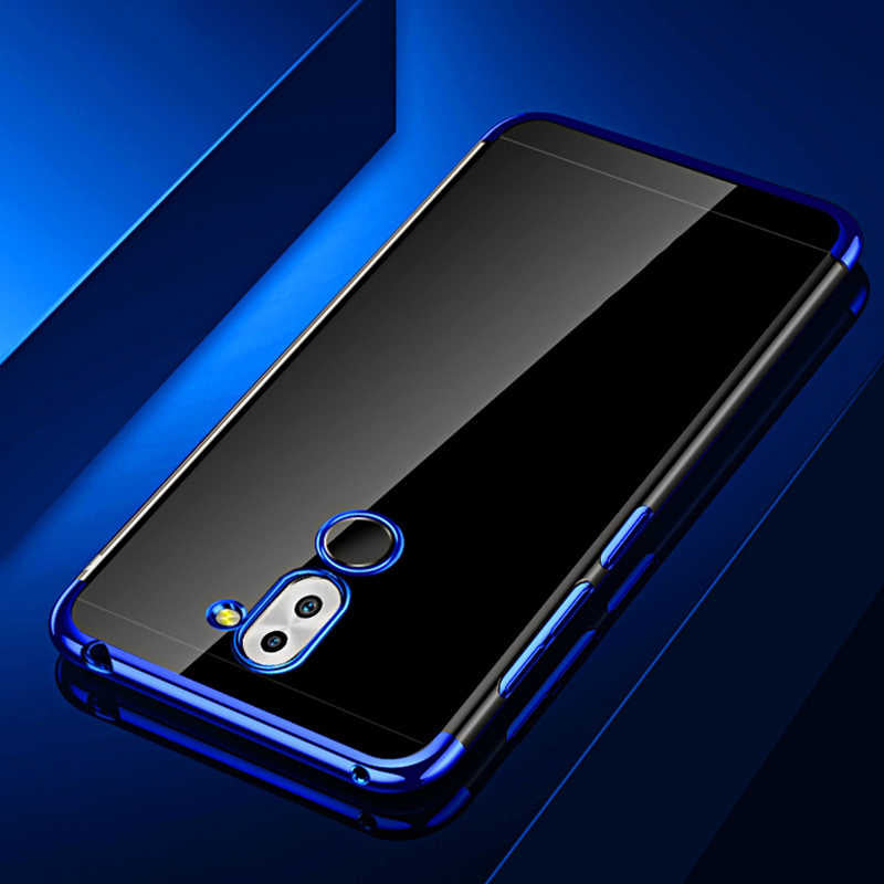 Huawei Mate 20 Lite Kılıf Zore Dört Köşeli Lazer Silikon Kapak