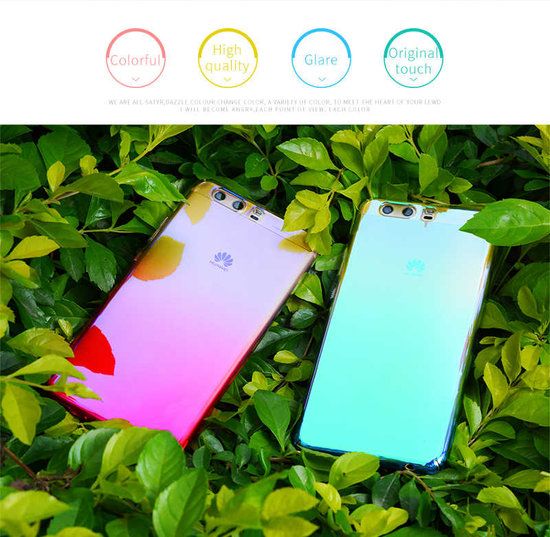 Huawei P10 Plus Kılıf Zore Renkli Transparan Kapak