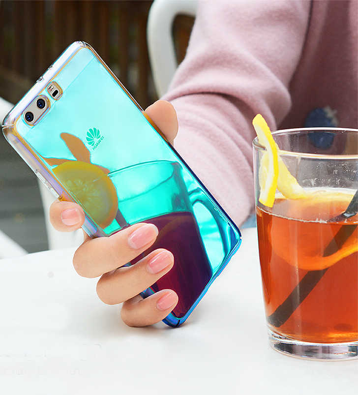 Huawei P10 Plus Kılıf Zore Renkli Transparan Kapak