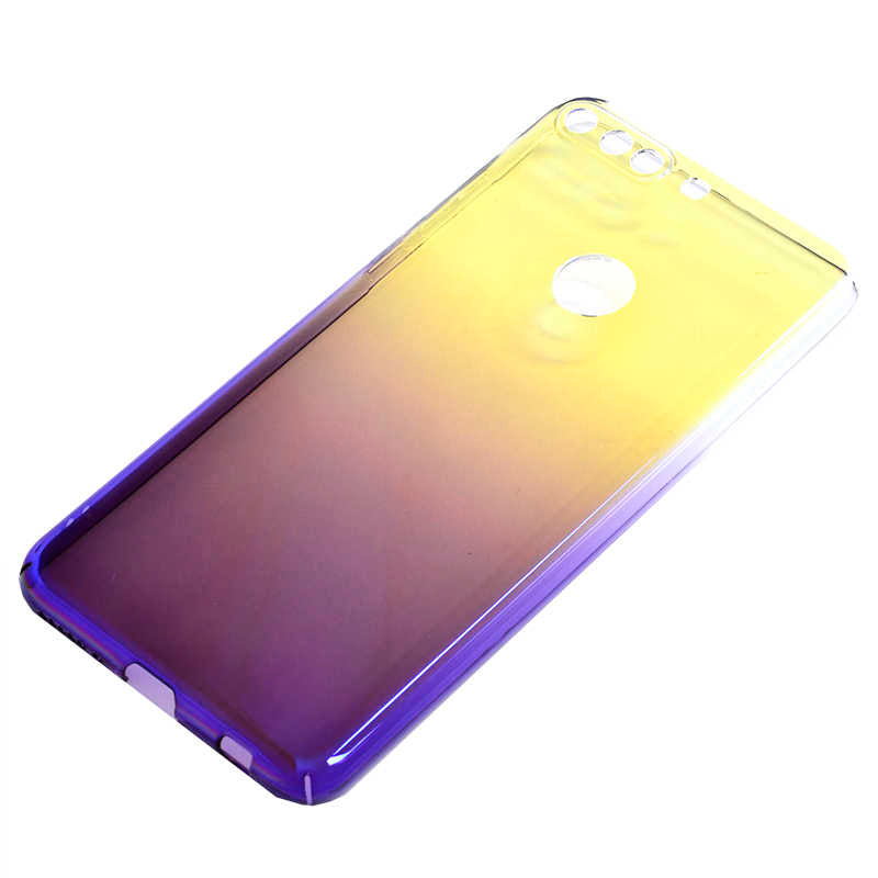 Huawei Y7 2018 Kılıf Zore Renkli Transparan Kapak