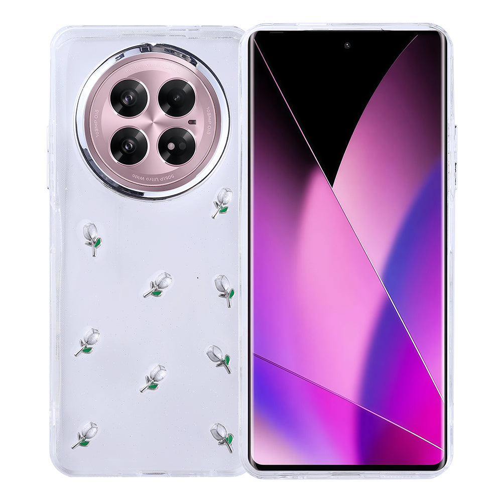 İnfinix Zero 40 5G Kılıf Airbag Tasarımlı Simli Şeffaf Zore Kutup Kapak