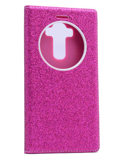 LG G4 Kılıf Zore Simli Dolce Kapaklı Kılıf