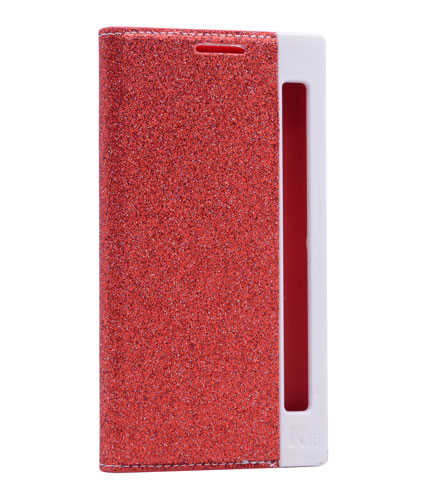 LG K10 Kılıf Zore Simli Dolce Kapaklı Kılıf