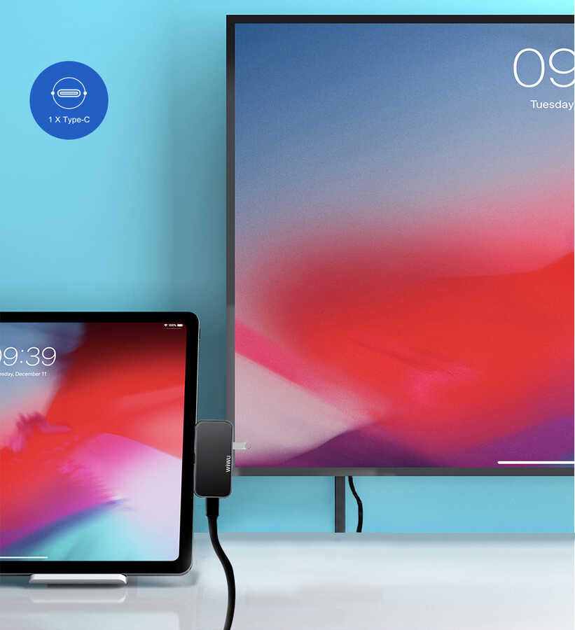 Wiwu Alpha T5 Pro 4 in 1 Type-C Hub