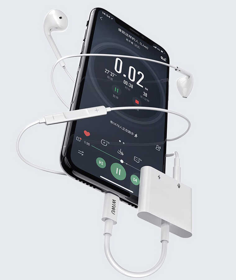 Wiwu LT01 Plus Lightning Ses Adaptörü