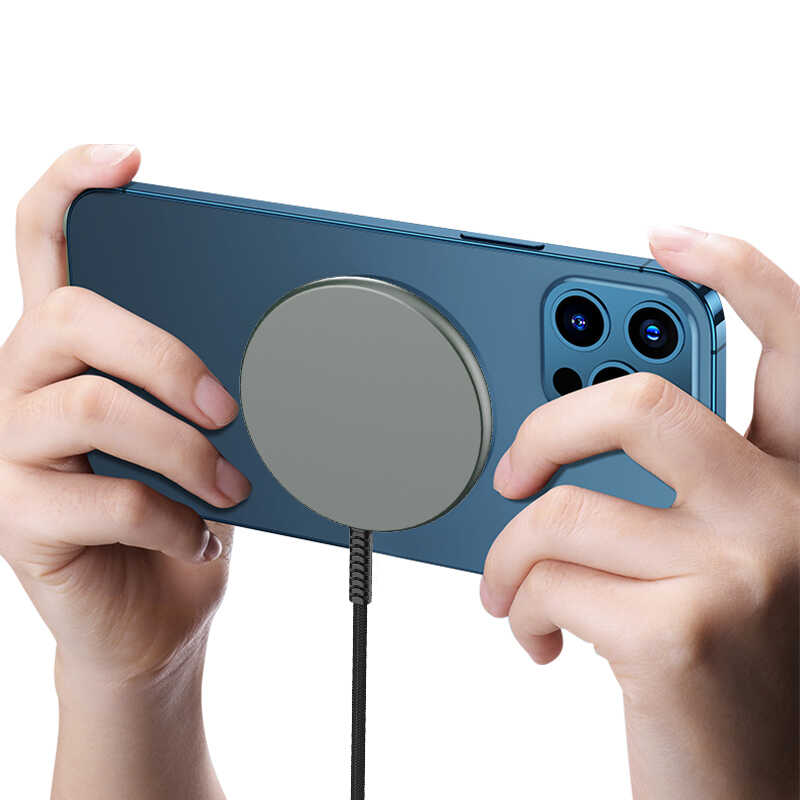 Wiwu M14 Intelligent Wireless Magnetik Şarj Ultra İnce Şeffaf 15W Android iOS Destekli