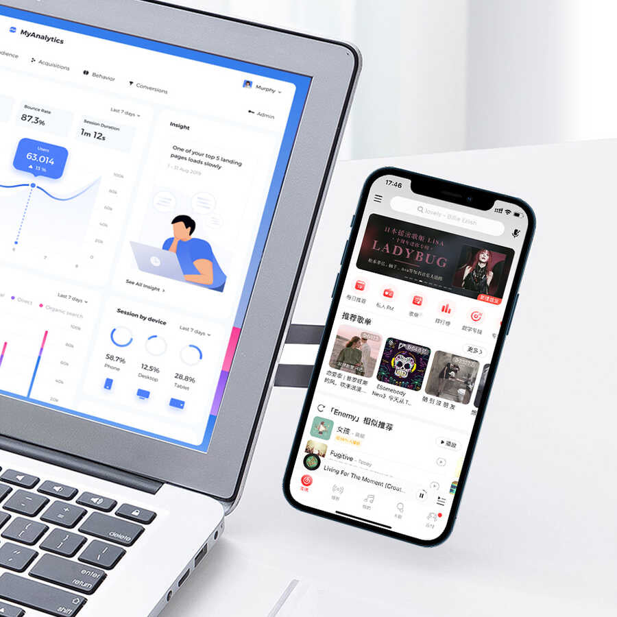 Wiwu ZM306 Laptop - Monitör Telefon Tutucu