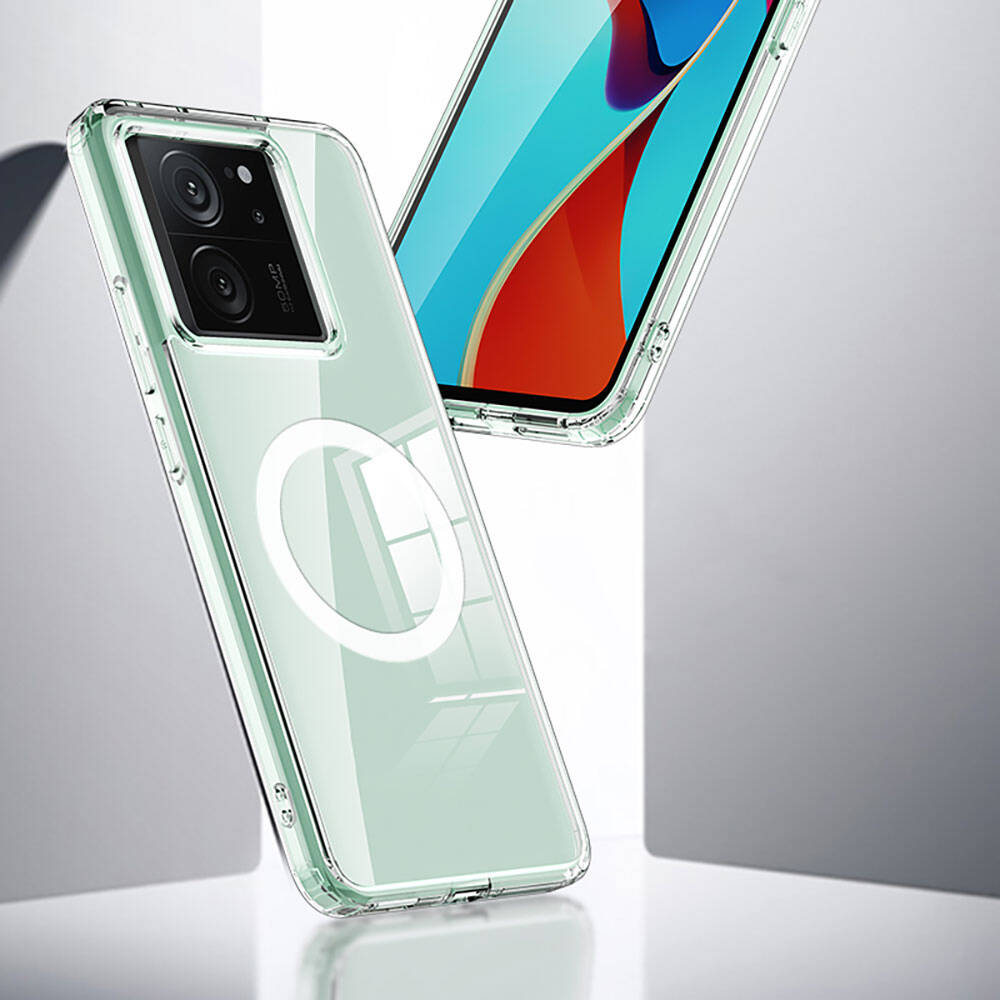 Xiaomi Mi 13T Kılıf Sert PC Arka Yüzey Wireless Şarj Özellikli Zore Flet M-safe Kapak